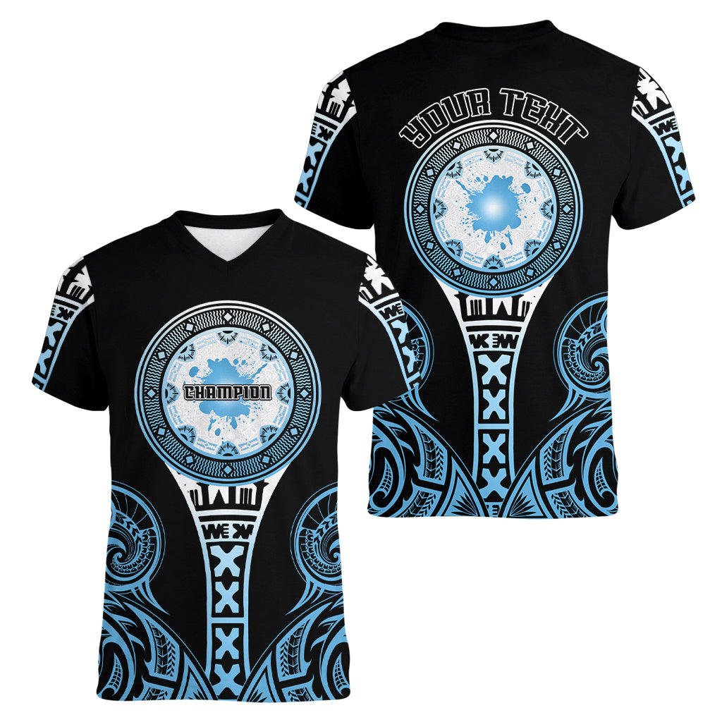 Personalized Fiji Obstacle Race 2023 Women V Neck T Shirt Go Champion LT05 - Polynesian Pride