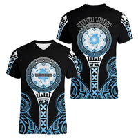 Personalized Fiji Obstacle Race 2023 Women V Neck T Shirt Go Champion LT05 - Polynesian Pride