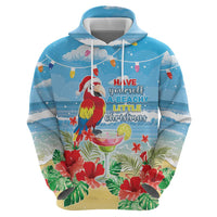 Hawaii Christmas Zip Hoodie Funny Macaw Parrot Tropical Vibe