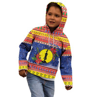 New Caledonia Christmas Kid Hoodie Kanaky Poinsettia Joyeux Noel LT05 - Polynesian Pride