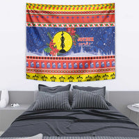 New Caledonia Christmas Tapestry Kanaky Poinsettia Joyeux Noel LT05 - Polynesian Pride