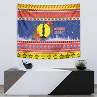 New Caledonia Christmas Tapestry Kanaky Poinsettia Joyeux Noel LT05 - Polynesian Pride