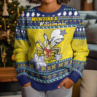 Niue The Rock Christmas Kid Ugly Christmas Sweater Niuean Crab Monuina E Kilisimasi LT05 - Polynesian Pride