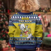 Niue The Rock Christmas Kid Ugly Christmas Sweater Niuean Crab Monuina E Kilisimasi LT05 - Polynesian Pride