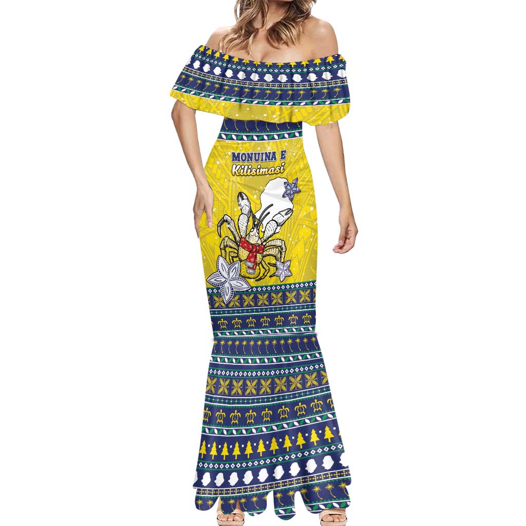 Niue The Rock Christmas Mermaid Dress Niuean Crab Monuina E Kilisimasi LT05 - Polynesian Pride