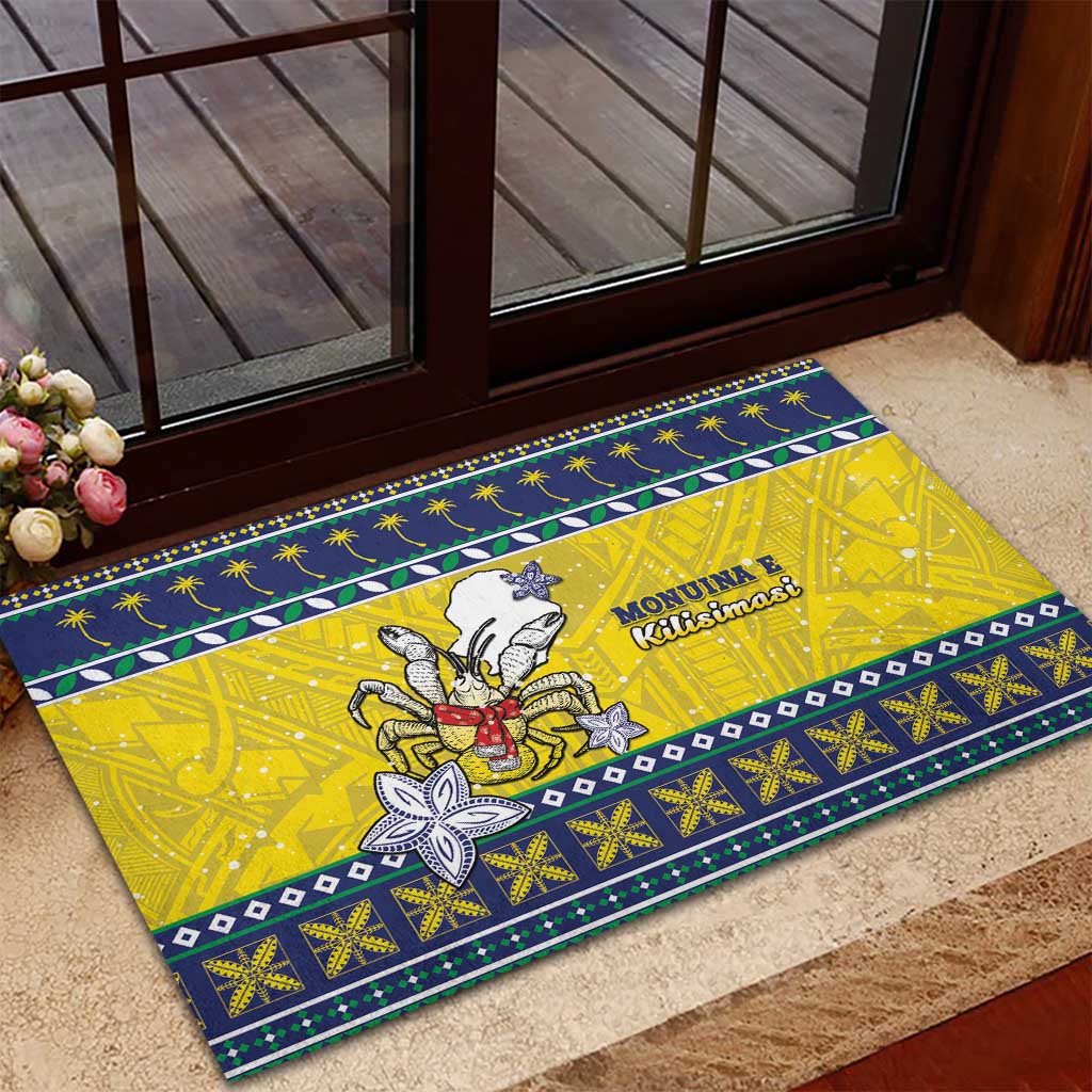 Niue The Rock Christmas Rubber Doormat Niuean Crab Monuina E Kilisimasi LT05 - Polynesian Pride