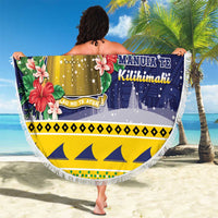 Tokelau Christmas Beach Blanket Tokelauan Badge Manuia Te Kilihimahi