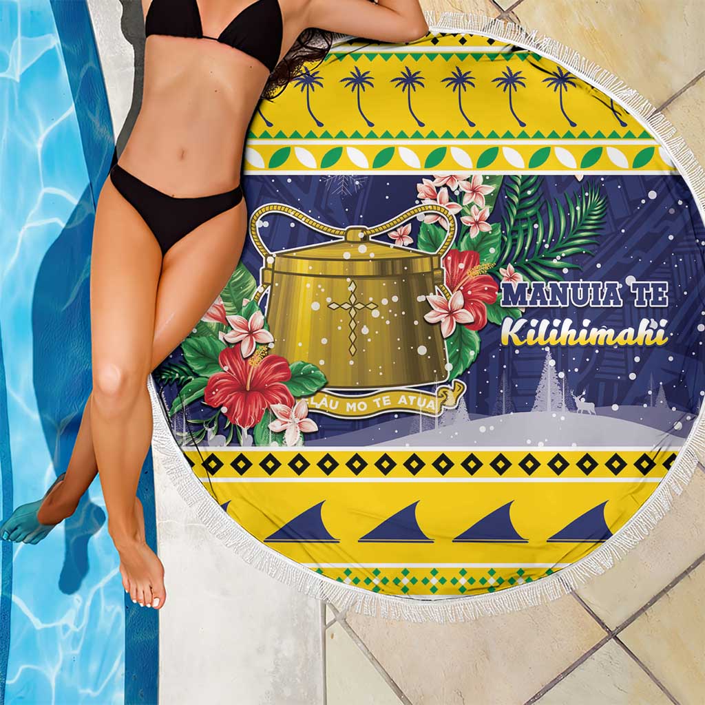 Tokelau Christmas Beach Blanket Tokelauan Badge Manuia Te Kilihimahi