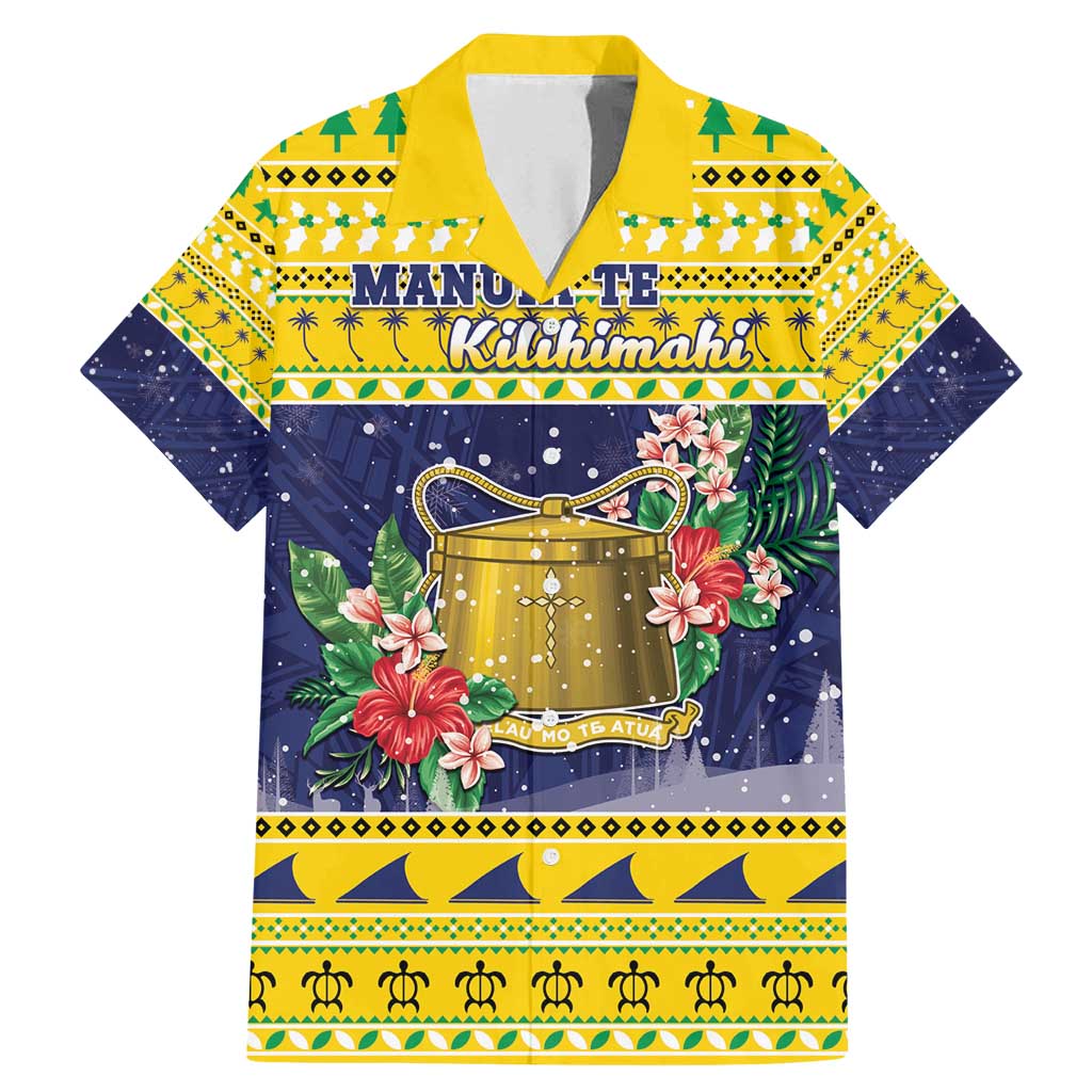 Tokelau Christmas Family Matching Mermaid Dress and Hawaiian Shirt Tokelauan Badge Manuia Te Kilihimahi