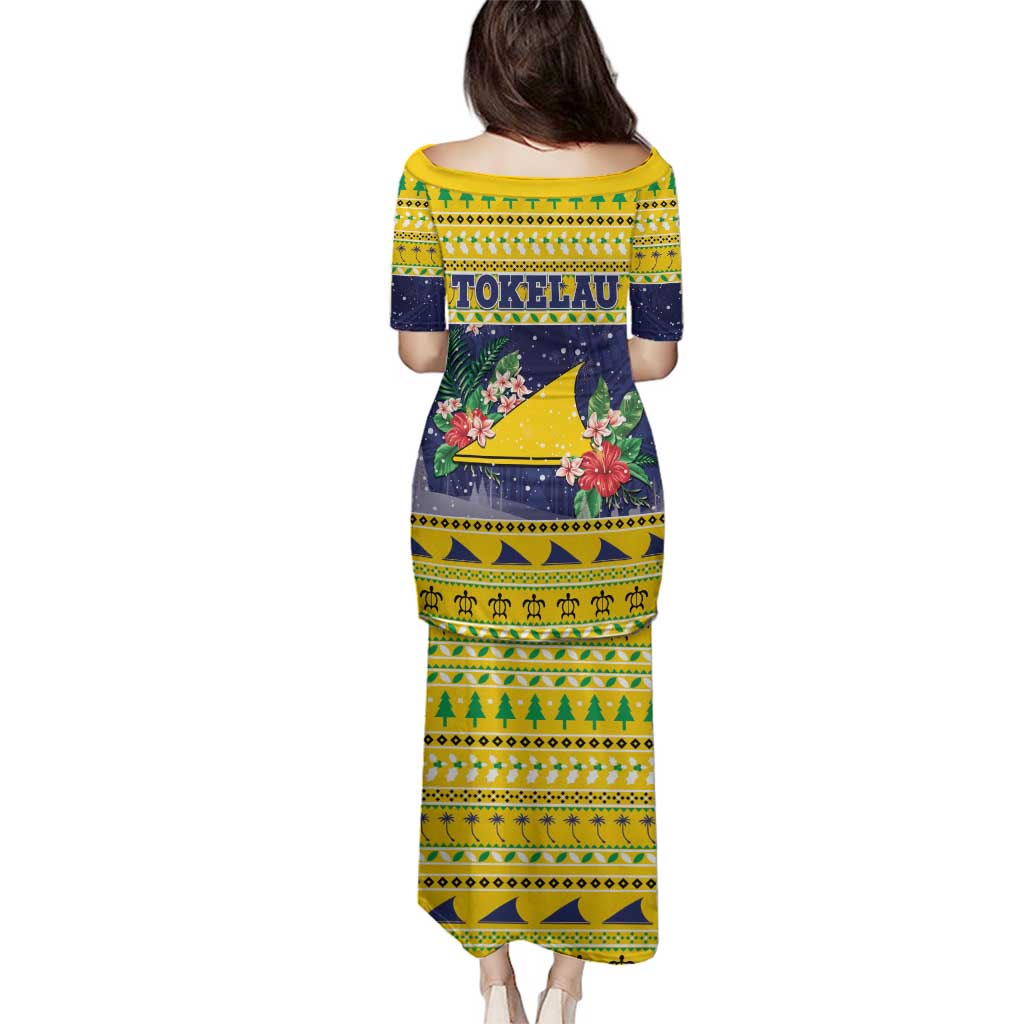 Tokelau Christmas Family Matching Puletasi and Hawaiian Shirt Tokelauan Badge Manuia Te Kilihimahi