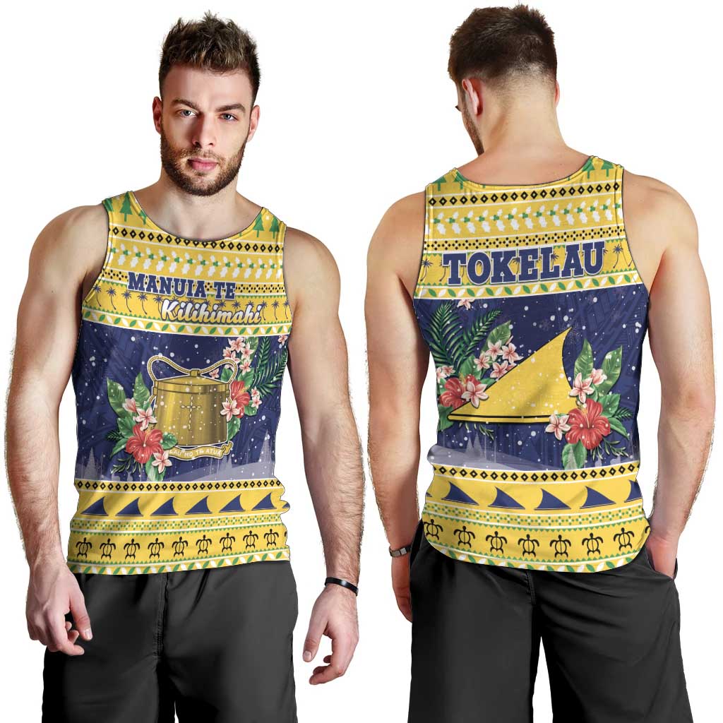 Tokelau Christmas Men Tank Top Tokelauan Badge Manuia Te Kilihimahi