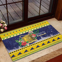 Tokelau Christmas Rubber Doormat Tokelauan Badge Manuia Te Kilihimahi