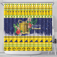 Tokelau Christmas Shower Curtain Tokelauan Badge Manuia Te Kilihimahi