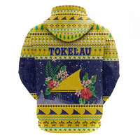 Tokelau Christmas Zip Hoodie Tokelauan Badge Manuia Te Kilihimahi