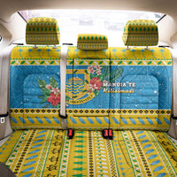 Tuvalu Christmas Back Car Seat Cover Coat Of Arms Manuia Te Kilisimasi