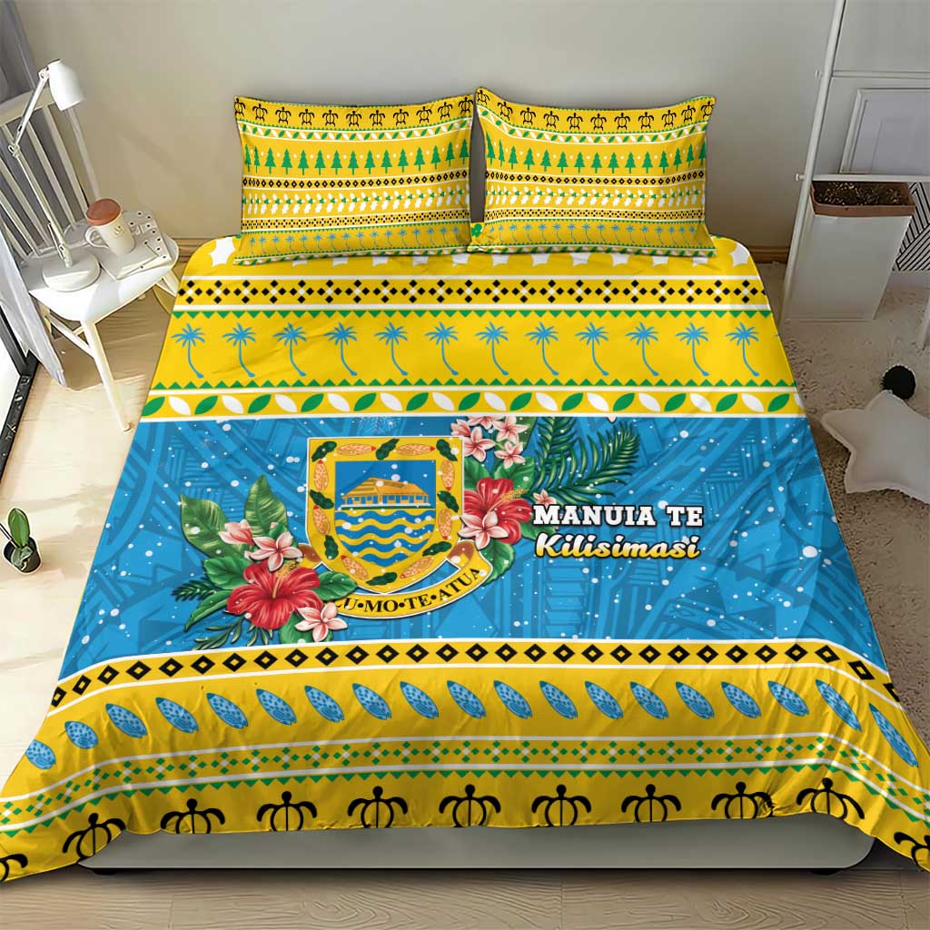 Tuvalu Christmas Bedding Set Coat Of Arms Manuia Te Kilisimasi