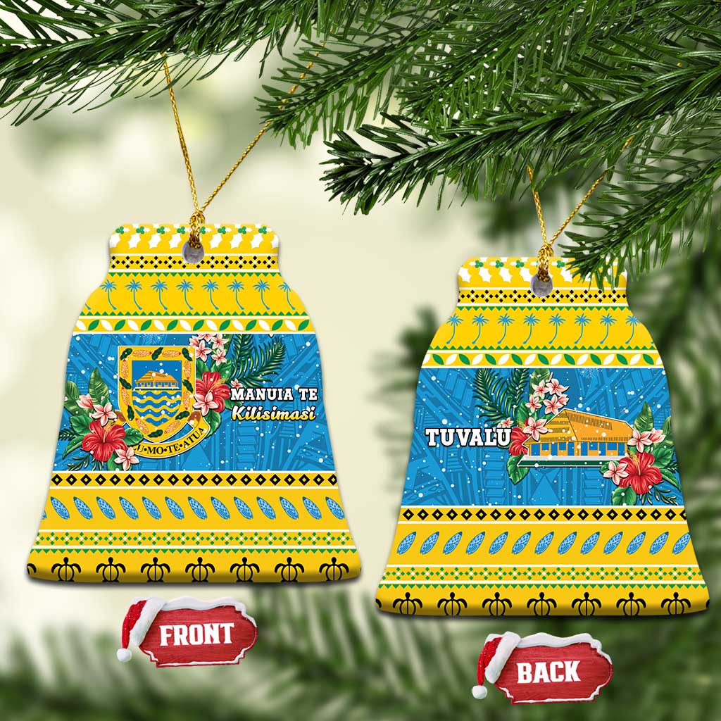 Tuvalu Christmas Ceramic Ornament Coat Of Arms Manuia Te Kilisimasi