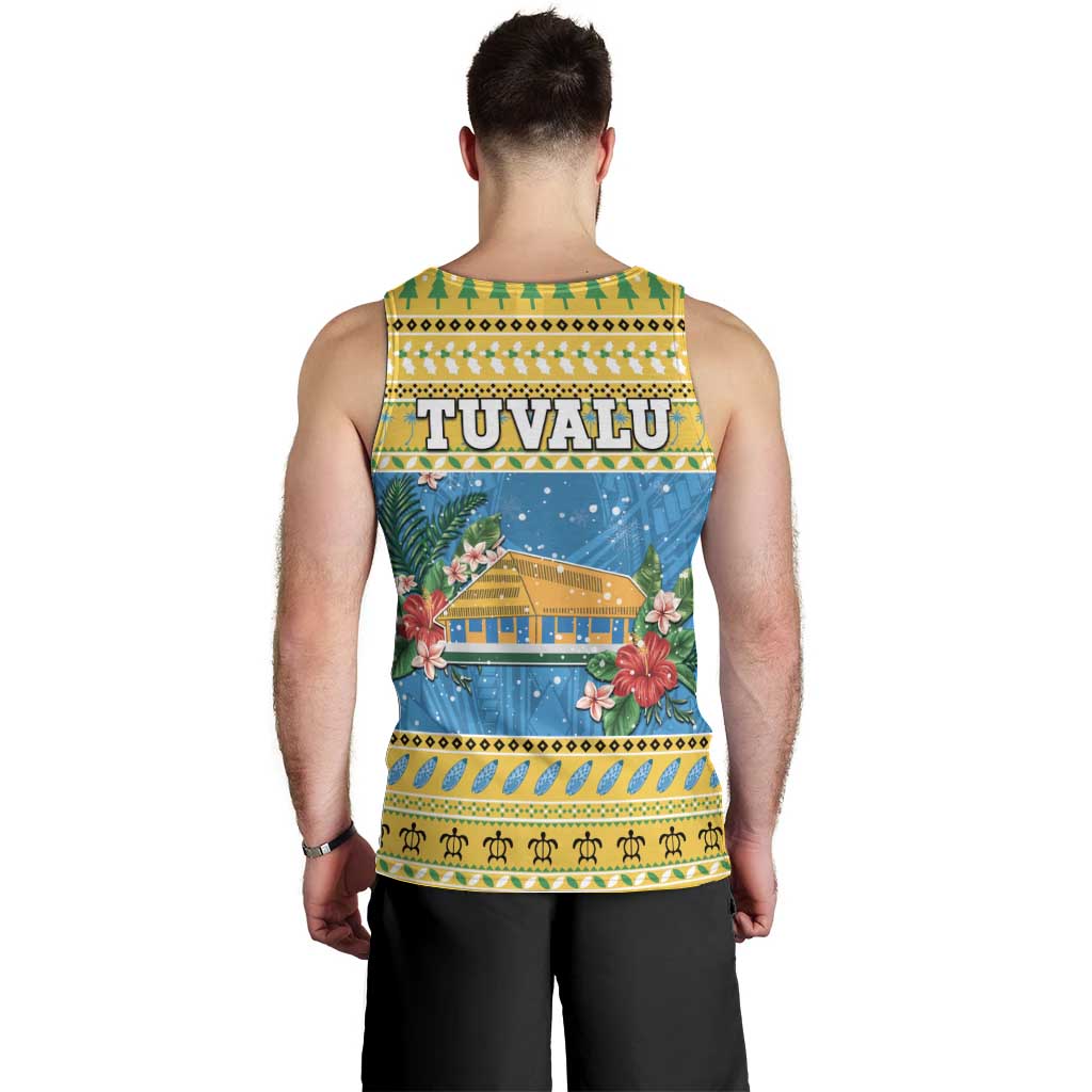 Tuvalu Christmas Men Tank Top Coat Of Arms Manuia Te Kilisimasi