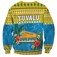 Tuvalu Christmas Sweatshirt Coat Of Arms Manuia Te Kilisimasi