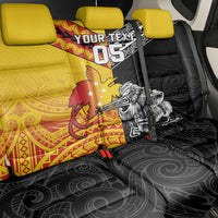 New Zealand And Papua New Guinea Rugby Custom Back Car Seat Cover Maori Kiwi With Bird of Paradise