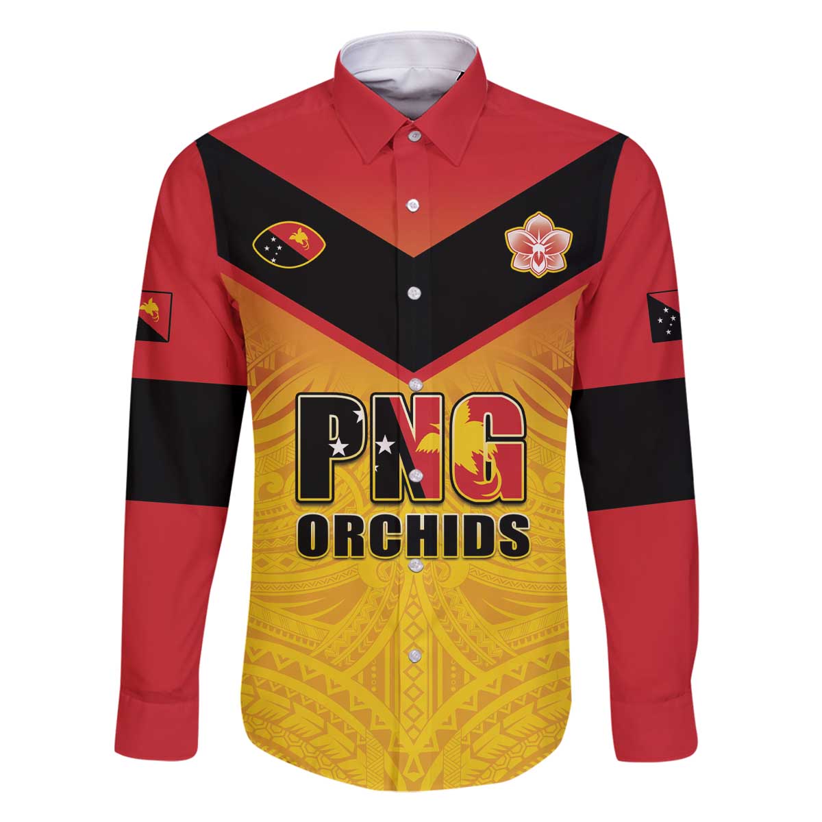Papua New Guinea Rugby Custom Family Matching Off The Shoulder Long Sleeve Dress and Hawaiian Shirt Go Orchids Pacific Champions