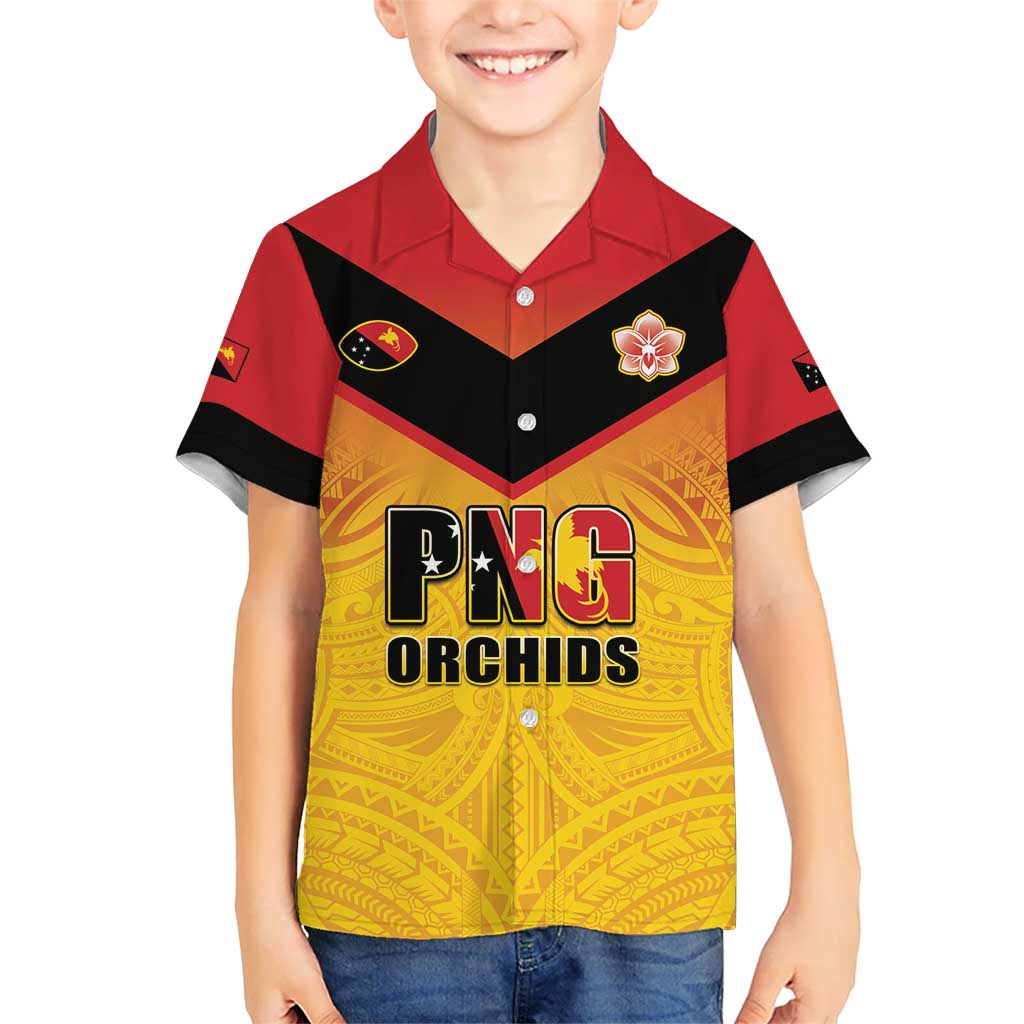 Papua New Guinea Rugby Custom Hawaiian Shirt Go Orchids Pacific Champions