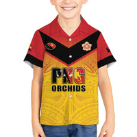 Papua New Guinea Rugby Custom Hawaiian Shirt Go Orchids Pacific Champions