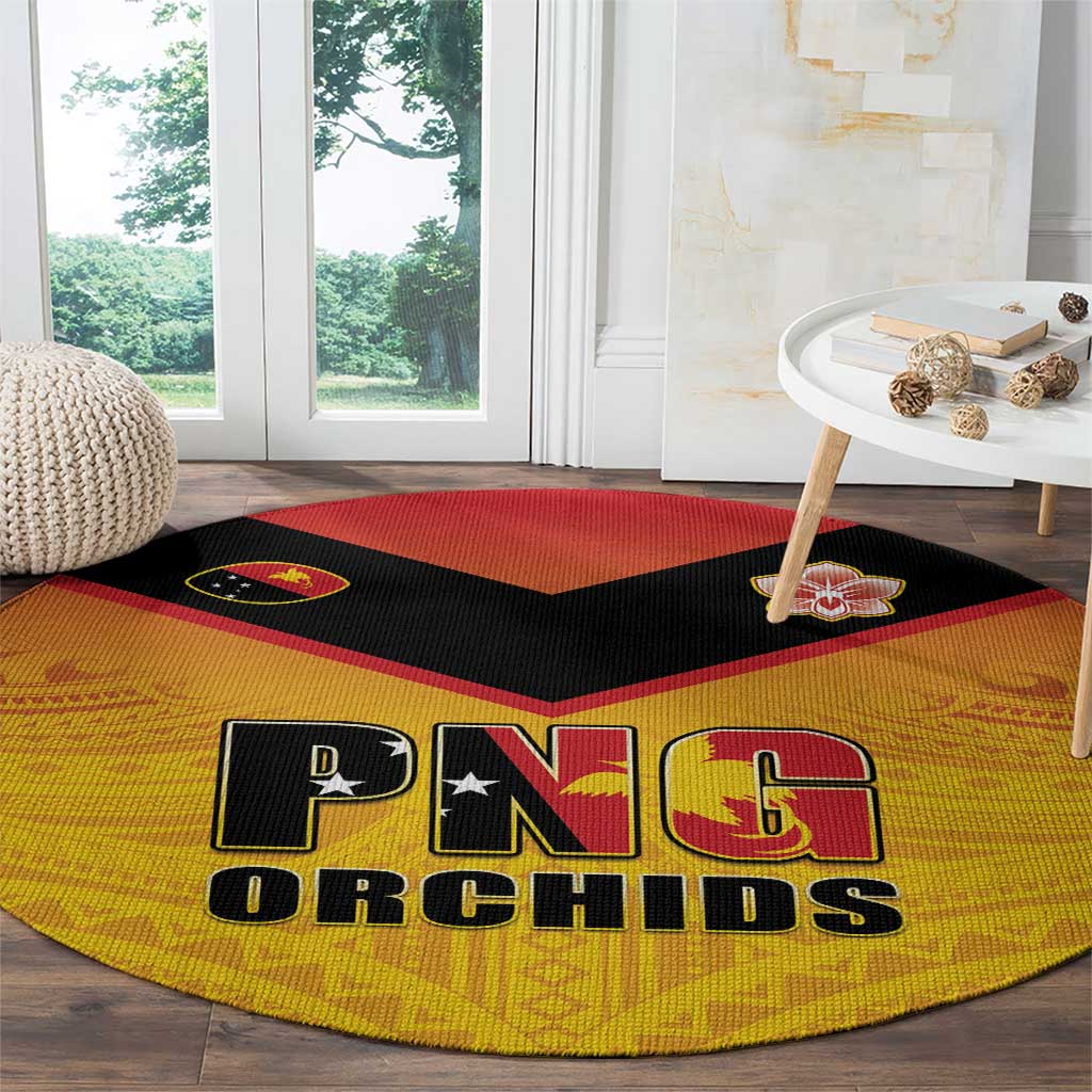 Papua New Guinea Rugby Round Carpet Go Orchids Pacific Champions