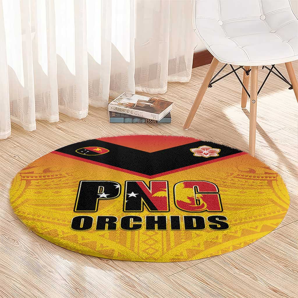 Papua New Guinea Rugby Round Carpet Go Orchids Pacific Champions