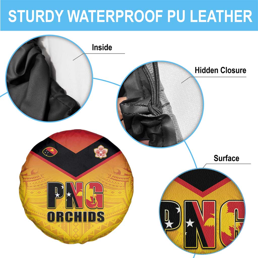 Papua New Guinea Rugby Spare Tire Cover Go Orchids Pacific Champions