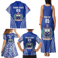 Fetu Samoa Rugby Custom Family Matching Tank Maxi Dress and Hawaiian Shirt Go Champions