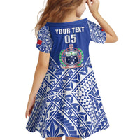 Fetu Samoa Rugby Custom Kid Short Sleeve Dress Go Champions