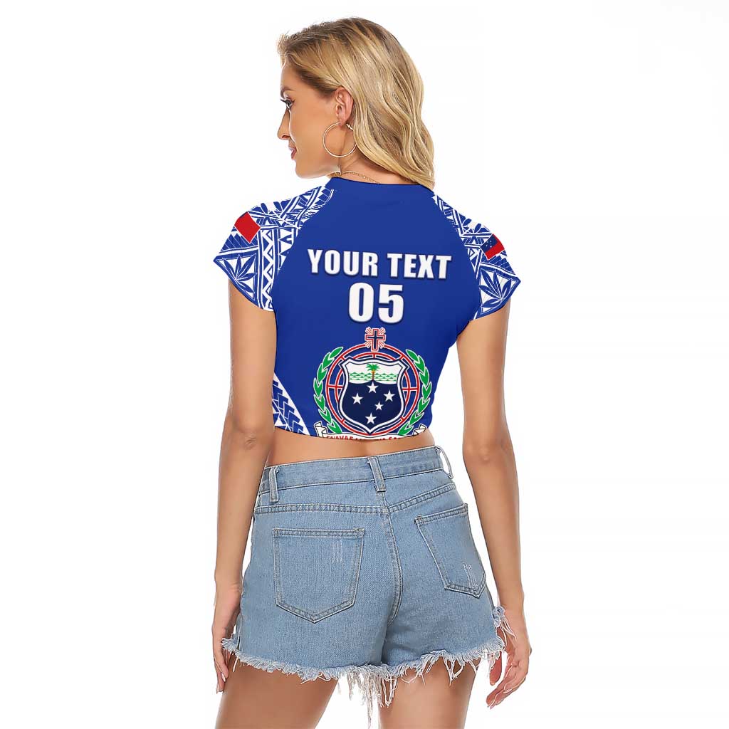 Fetu Samoa Rugby Custom Raglan Cropped T Shirt Go Champions