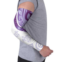 Purple Polynesian Tribal Turtle Floral Pattern Arm Sleeves - Polynesian Pride