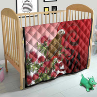 New Zealand Parrot Kaka Quilt Maori Koru With Pohutukawa Flowers LT05 - Polynesian Pride