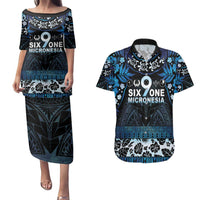 Micronesia FSM 691 Couples Matching Puletasi and Hawaiian Shirt Respect Culture