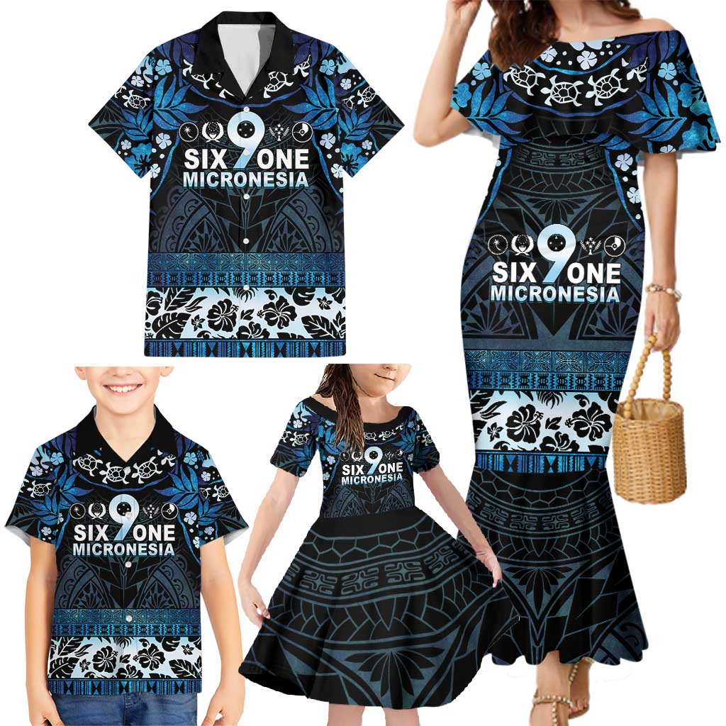 Micronesia FSM 691 Family Matching Mermaid Dress and Hawaiian Shirt Respect Culture
