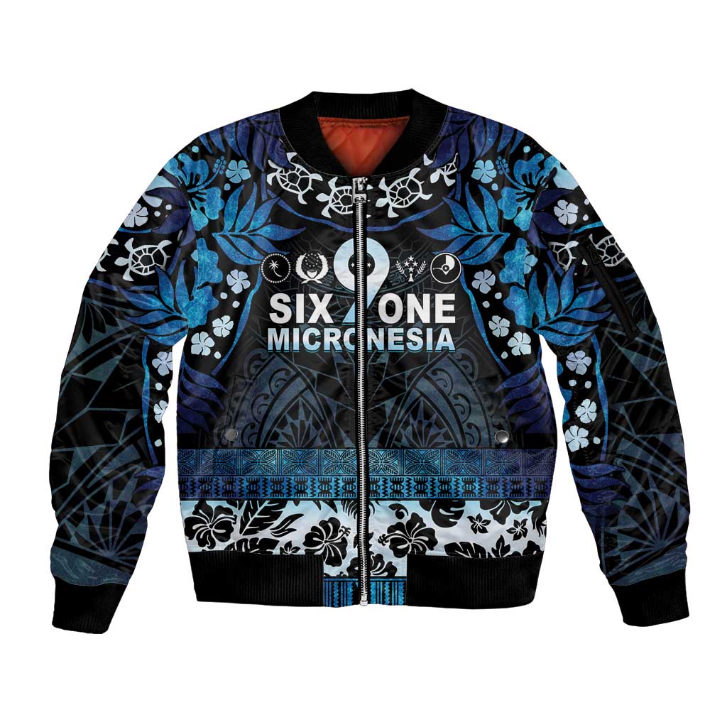 Micronesia FSM 691 Sleeve Zip Bomber Jacket Respect Culture