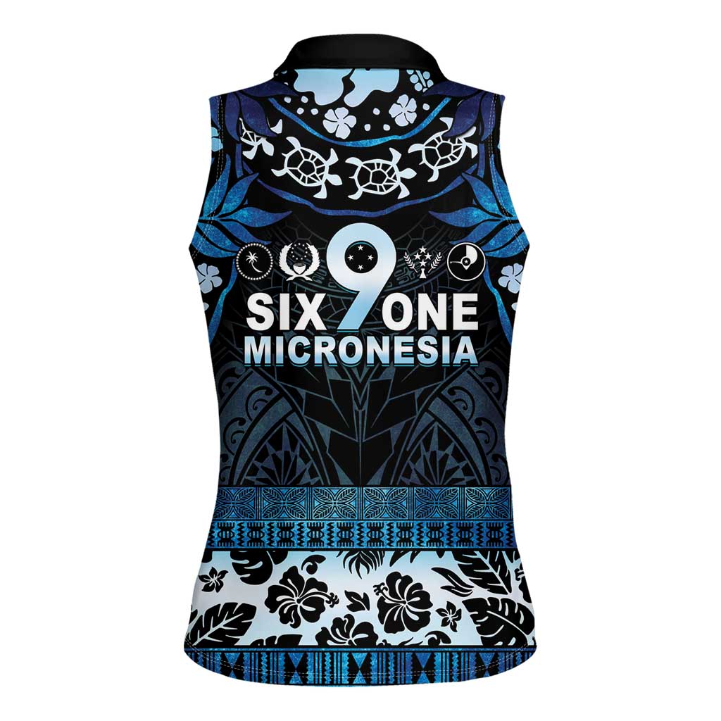 Micronesia FSM 691 Women Sleeveless Polo Shirt Respect Culture