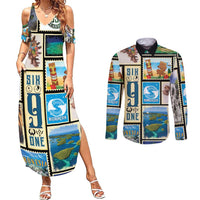 FSM Micronesia Culture Couples Matching Summer Maxi Dress and Long Sleeve Button Shirt LT05 Colorful - Polynesian Pride