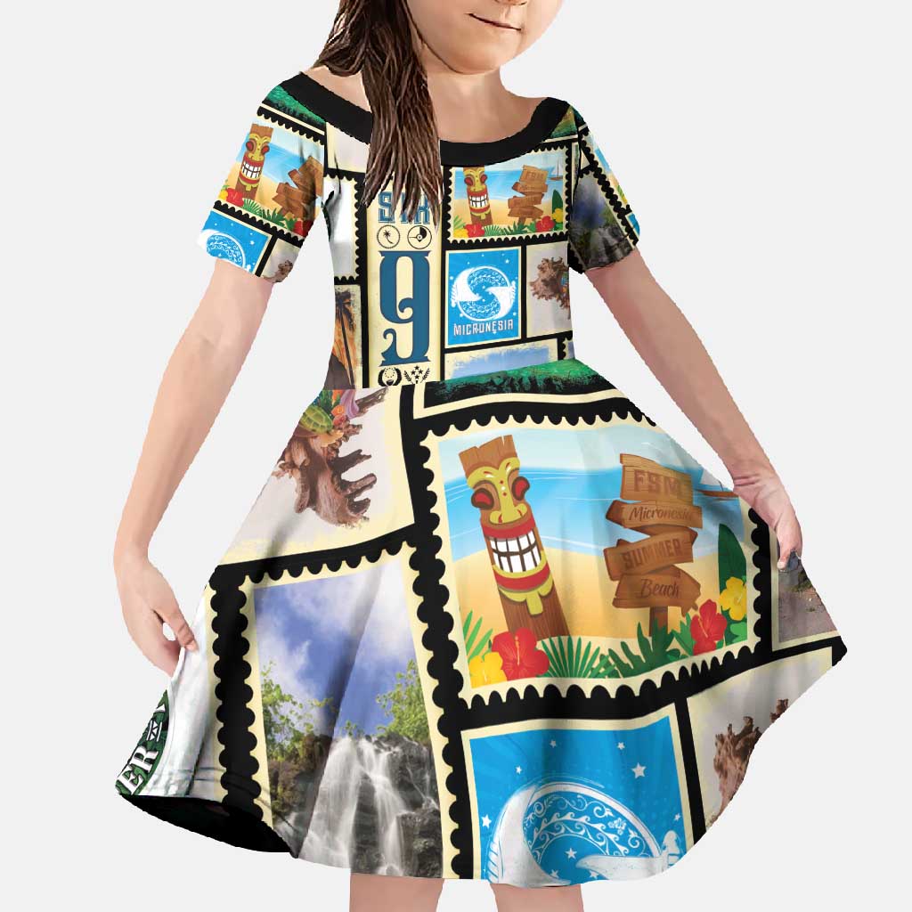 FSM Micronesia Culture Family Matching Mermaid Dress and Hawaiian Shirt