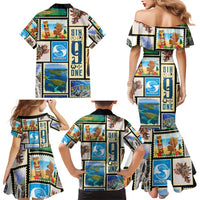 FSM Micronesia Culture Family Matching Mermaid Dress and Hawaiian Shirt