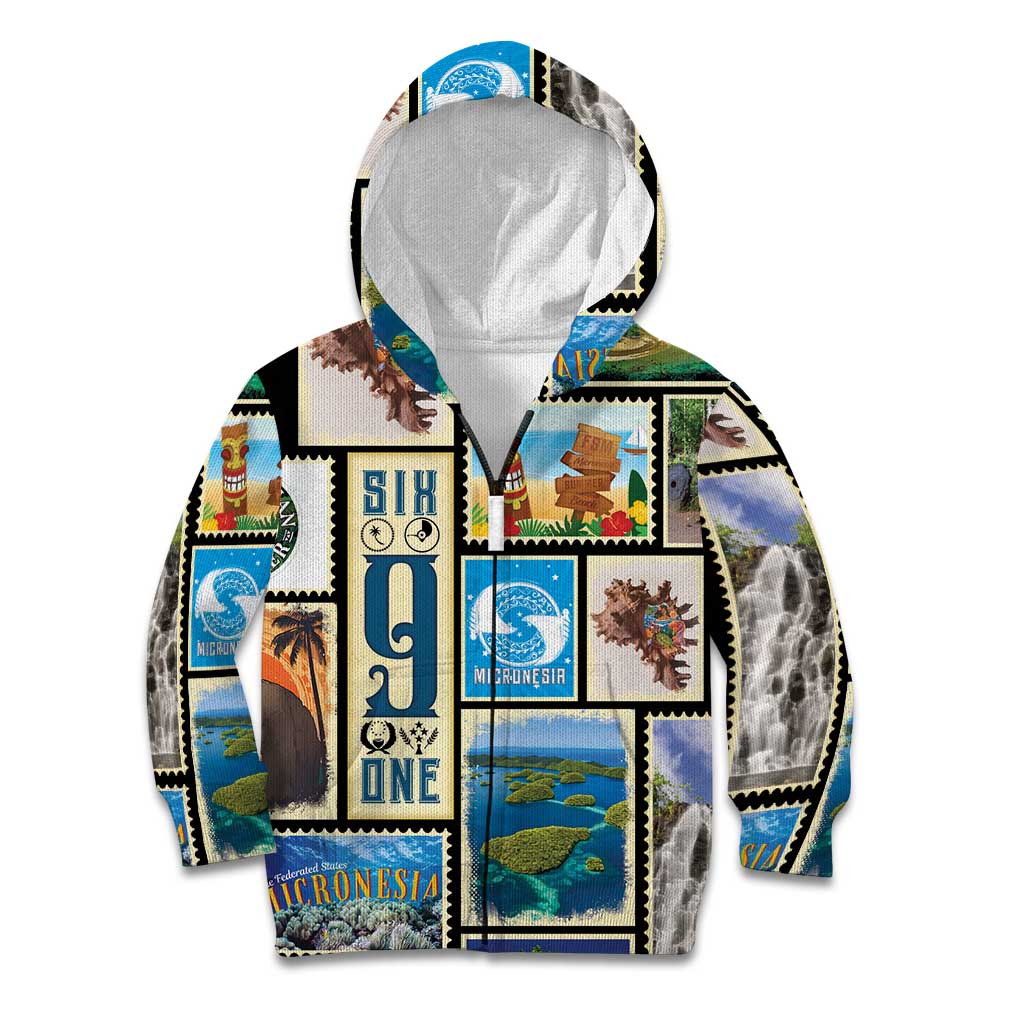 FSM Micronesia Culture Kid Hoodie LT05 Zip Hoodie Colorful - Polynesian Pride