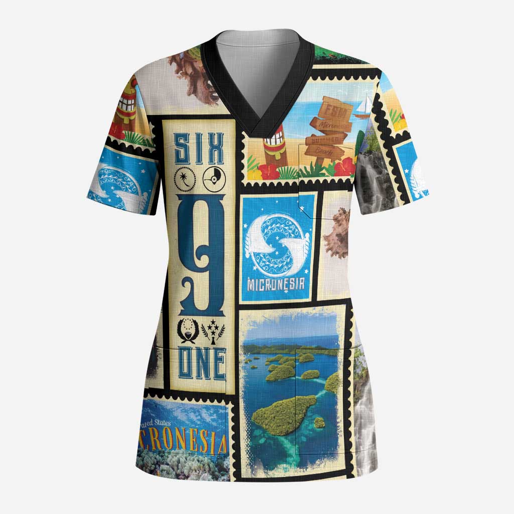 FSM Micronesia Culture Scrub Top - Polynesian Pride