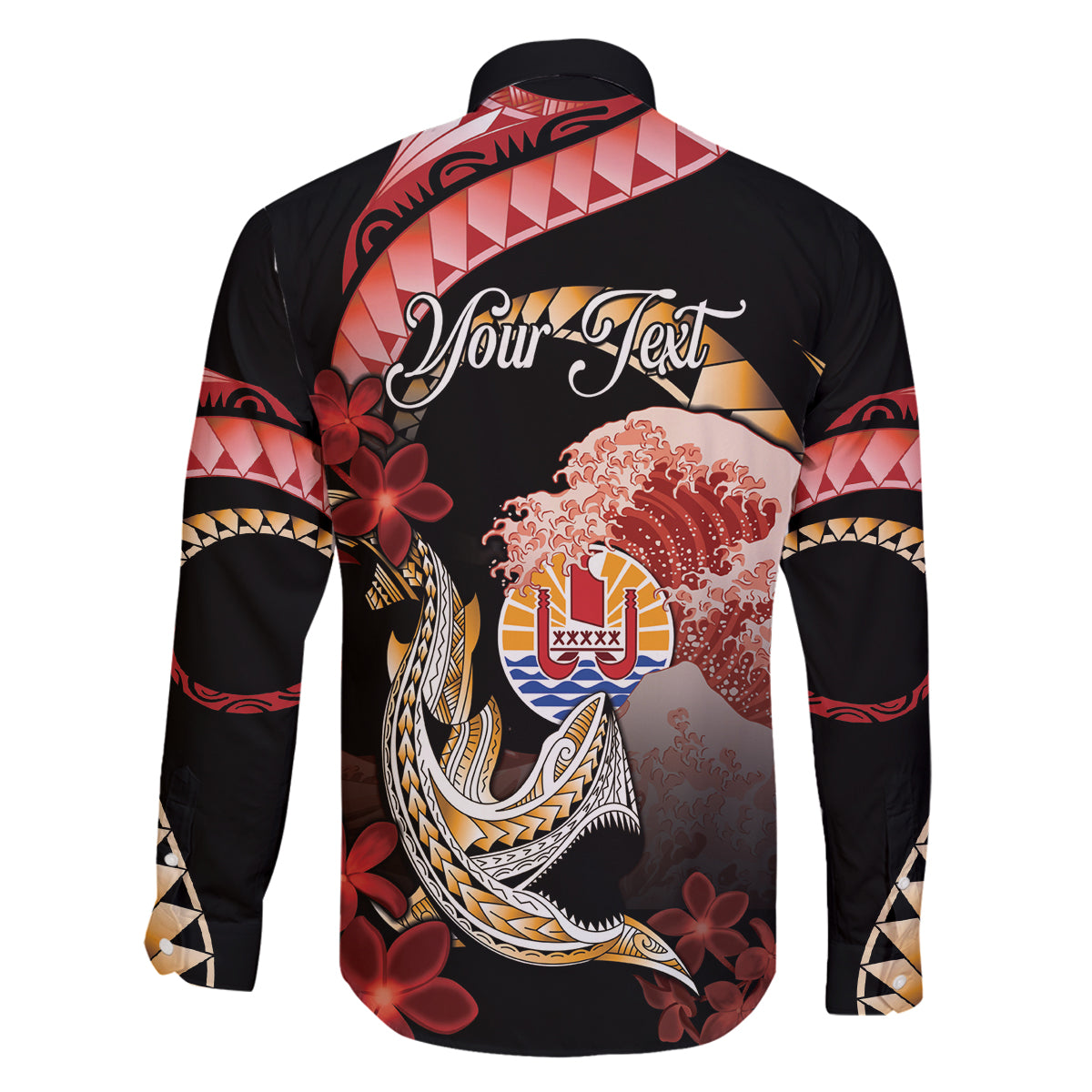 Personalised French Polynesia Victory Day Family Matching Tank Maxi Dress and Hawaiian Shirt Polynesian Pattern Plumeria