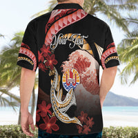 Personalised French Polynesia Victory Day Hawaiian Shirt Polynesian Pattern Plumeria