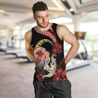 Personalised French Polynesia Victory Day Men Tank Top Polynesian Pattern Plumeria