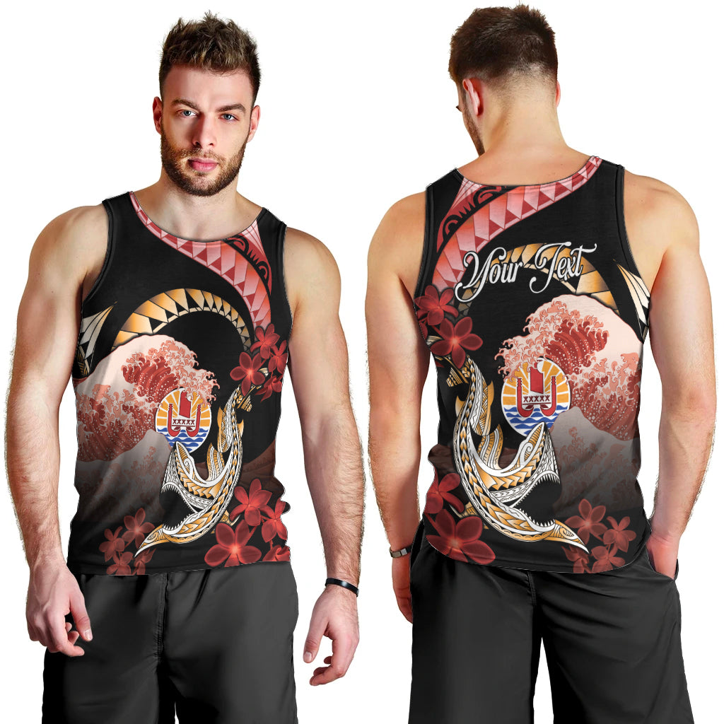 Personalised French Polynesia Victory Day Men Tank Top Polynesian Pattern Plumeria