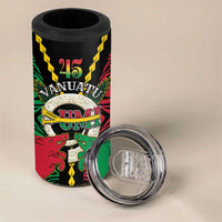 Vanuatu 45th Independence Day 4 in 1 Can Cooler Tumbler Long God Yumi Stanap Wild Boar LT05