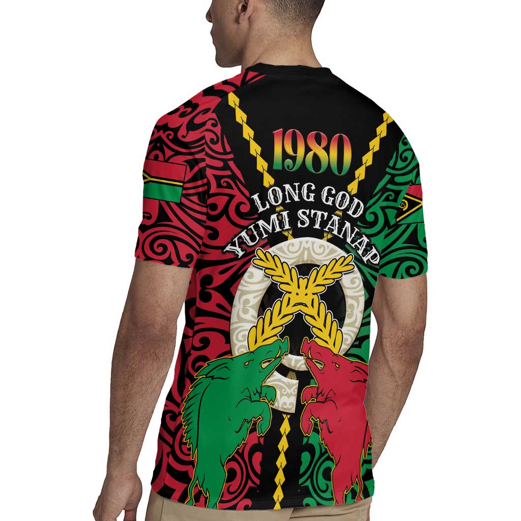 Vanuatu 45th Independence Day Rugby Jersey Long God Yumi Stanap Wild Boar LT05